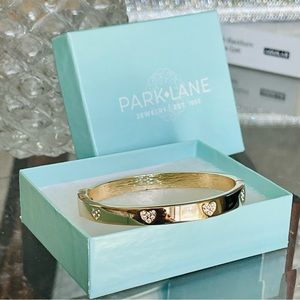Bangle with Micro Pave Crystal Hearts 💖